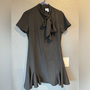 Black dress with tie around neck